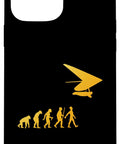 Hang Glider Art IPhone 13 Pro Max Case For Men And Women Funny Hang Gliding Design Phone Cover For Air Sports Lovers Outdoor Flyers Gift Idea Cool Glide Theme Gadget Accessory For Travelers featuring evolution to hang gliding graphic.