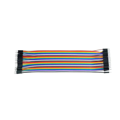 Multicolored Jumper Wire Kit With 240 Pieces, Plug And Play 20cm And 10cm Breadboard Prototyping Wires, 40Pin M M, flat view