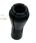 N383609 1/4 Inch Collet Chuck For Die Grinders, black finish, front view, fits DCG426B Type 1, DCG426M2 Type 1, DWE4887 Type 1/2 AR
