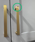 Clear Cabinet Door Bumpers Kit, 61 Pieces Self Adhesive Soft Rubber Pads in multiple shapes on kitchen cabinet handle
