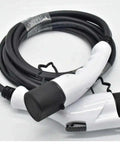 Type 2 To Type 2 Ev Charger Connector Plug And Play For Mode 3 Ac Charging Stations featuring black cable and white connectors.