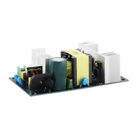 Beefy 180W Industrial Switching Power Supply Module From AC To DC 36V 5A Output, Wide 100-240V Input, Rugged Heavy Duty Power Board With Safe, Reliable Performance And Multiple Protections, close-up of PCB with heatsinks