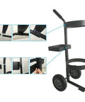 Rolling Garden Cart For Yard And Lawn Work Heavy Duty Mobile Tool Cart With Oxford Bag And 5 Gallon Bucket Grab And Go Ready Garden Trolley For Tools Fertilizer Water And More Easy Transport Across Garden Or Beach featuring durable frame and wheels