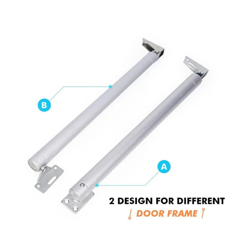 Overhead Door Closer With Soft Close Automatic Gas Spring 110 Degree Positioning For Precise Opening 30 Kg Load Capacity Indoor Mount