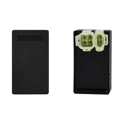 Front and side view of Honda 300 Fourtrax CDI Ignition Coil Replacement Box For 1988 1989 1990 1991 1992 1993 ATV High Performance Spark Coil