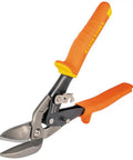 Offset Straight-Cut Tin Snips for Sheet Metal, Pro-Grade Aviation Snips With Forged Blades, Heavy-Duty Cutters