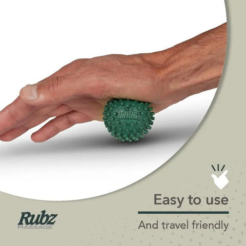 Foot Rubz Hand And Back Massage Ball For Plantar Fasciitis Pain Relief Sore Feet And Tight Muscles in hand