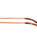 Side view of Dope Unisex Aviator Sunglasses Rose Gold Frames With Clear Gradient Blue Lenses 58mm Authentic Authorized Retailer Full Retail Package