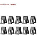 Set of 10 slotted blades for heavy duty floor welding slot knife, perfect for precise cutting in PVC vinyl and rubber.