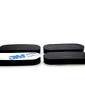 2 Inch By 3/4 Inch Oval Silicone Bumper Feet 3/16 Inch Thick With Strong Adhesive Backing Non Slip Waterproof 8 Pack bundle showing pad side