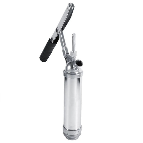 Awesome Heavy Duty Hand Operated Lever Action Drum Pump For Oil Transfer With Self Adjusting Telescopic Suction Tube And Removable Nozzle Ideal For Quick Fluid Extraction From Standard Drums Made For Effortless Diesel And Oil Dispensing Tasks
