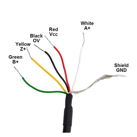 Rotary Incremental Encoder 2000 PPR ABZ 5-24V DC Output NPN E6B2-CWZ6C High-Resolution Motion Sensor wiring view