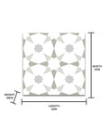 Stellar Peel And Stick Floor Tiles Pack Of 10 White And Grey Geometric Vinyl Tiles Water Resistant And Washable 12 By 12 Inches