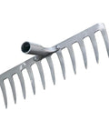 11-Prong Steel Grass Plowing Rake Heavy Duty Garden Tool For Soil Tilling And Hay Raking Sturdy Multi-Functional Farm Implement