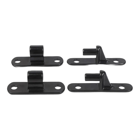 304 Stainless Steel Gate Hinges 2 Pack Wall Mount Barn Door Hinges For Farm Fence And Garage Rust Resistant Black Heavy Duty