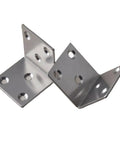 Heavy Duty Stainless Steel 90 Degree L Shelf Brackets Set With Screws For Rock Solid Wall Shelves, Rust Resistant 50x50x50mm