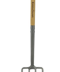 Carbon Steel Digging Fork With Ash Wood YD Handle For Tough Garden Jobs Heavy Duty Solid Forged Head Extended Shank For Strength Large Tread Edge For Comfortable Digging FSC Certified Performance