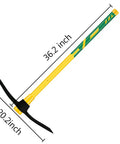 Beast Mode Heavy Duty Forged Mattock With Adze And Ergonomic Non Slip Handle 36 Inch Multi Purpose Tool dimensions shown