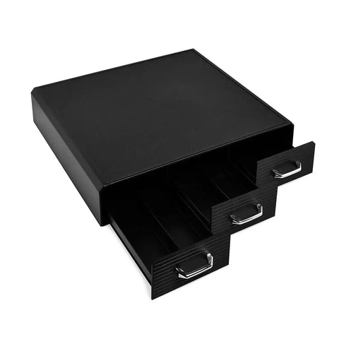 Space Saving Coffee Pod Storage Drawer With Three Easy Open Drawers Fits 36 K Cup Or 48 Nespresso Pods Black Countertop Organizer