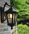 Top Shelf Heavy Duty Aluminum Outdoor Wall Sconces Waterproof Modern Minimalist Design Rust Proof Glass Shade on brick wall