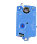 Heavy Duty Motorized Damper Actuators For Hvac Air Flow Regulation Featuring Hella Reliable Switching Control And No Sweat Mounting For Everyday Use, close-up of blue actuator.