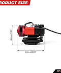 Beefed Up 2 Speed Brushless Gearbox Kit For 1/18 Traxxas TRX4M Upgrades With 3500KV Motor And 30A ESC CNC Aluminum side view with dimensions