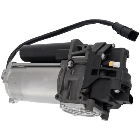 High Output Air Suspension Compressor Replacement For Tesla Model X 100D 2016 2021, silver and black compact unit with electrical connector.
