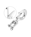 Rock Solid 304 Stainless Steel Swivel Lifting Hook Heavy Duty Up To 1000Kg with locking safety eye and smooth pivot detail.