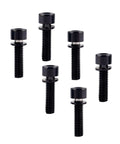 Titanium Finish Bike Stem Bolts Set 6 Pcs M5 X 18mm With Washers Stainless Steel Allen Hex Screws for Road MTB and Mountain Bikes