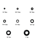 200 Piece Rubber Grommet Wiring Kit With Eight Size Assortment for wiring protection shown with various sizes from 1/4 to 1 inch