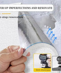 Extra Thick 5Mm Self Stick Wallpaper To Warm Chilly Walls Peel Away 3D Texture Thermal Insulation Roll No Fuss Install For Renters Waterproof Ceiling Room Cover In Blue, showcasing 5mm thickness and peeling process.