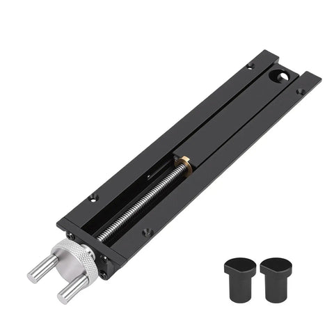 Tail Vise For Workbench With 0-110mm Stroke And 20mm Table Hole Aluminum Alloy Woodworking Vise With Quick Shift And Two Tenon Stopper Crank Wheel