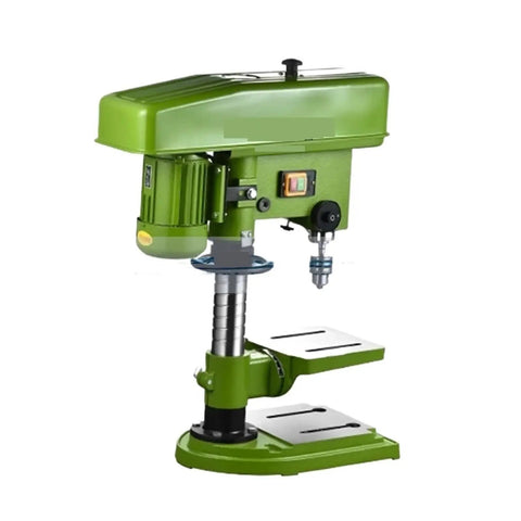 Heavy Duty Manual Tapping Machine Built To Last Featuring A Solid Bench Drill Setup For Dead On Accuracy 220V 750W Power Cranks Through 20Mm Tasks No Sweat Includes CNC Rotary Table For Serious Milling, green bench-mounted design.