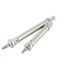 Top Notch 1 Piece Round Pneumatic Cylinder From The Popular DSNU Series With Various Stroke Options, metal construction, suitable for heavy-duty projects.