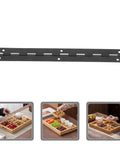 Black Stainless Steel Long Piano Hinge For Wooden Boxes And Jewelry Boxes Smooth Surface With 6.1cm Hole Distance
