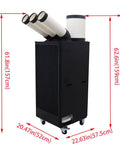 Heavy Duty Industrial Portable Air Conditioner Delivers Killer 22500 BTU Chill With Smooth Rolling Casters And 13L Water Tank, 61.8in height.