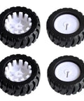 4 Pack Mini N20 Gear Motor Wheels With Rubber Tires 3mm Shaft D-Hole Replacement For Slow Speed Geared Motors DIY Robots