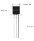 2N2222 transistor from 10 Value Transistor Kit With 300 Pieces Includes 2N2222 2N2907 2N3904 2N3906 BC327 BC337 A1015 C1815 S8050 S8550