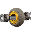 Heavy Duty 8 Inch Rubber Swivel Caster Wheels 4 Pack Silent Load Haulers For Furniture And Commercial Gear Crafted Tight To Glide Easy Across Shops Or Homes Gray Set Smooth As Butter with visible parts.