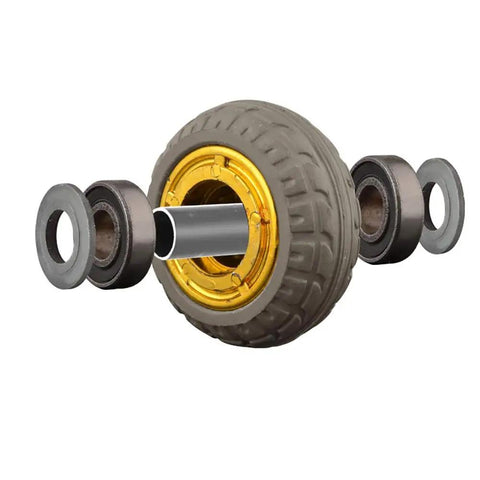 Heavy Duty 8 Inch Rubber Swivel Caster Wheels 4 Pack Silent Load Haulers For Furniture And Commercial Gear Crafted Tight To Glide Easy Across Shops Or Homes Gray Set Smooth As Butter with visible parts.