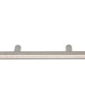 Euro Bar Cabinet Handle Set 50 Pack Satin Nickel Finish For Cabinets And Cupboards 5.38 Inch Length 3 Inch Hole Center 1.38 Inch Projection