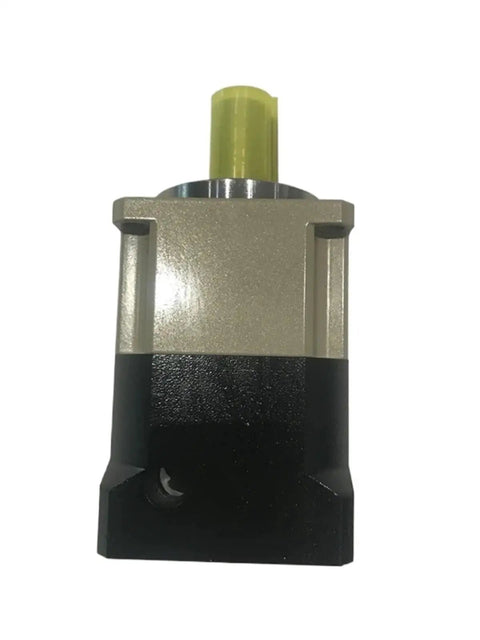 High Precision Helical Gear Planetary Reducer Gearbox For Nema23 Stepper Motors, compact design with yellow shaft and robust build.