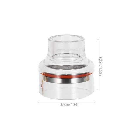 Heavy Duty Tig Welding Glass Cup Nozzle For Wp17 18 And 26 Torch 2.4mm, clear glass, high heat resistant, 3.4cm x 3.2cm.