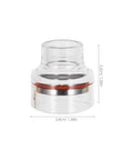 Top Rated Tig Glass Nozzle 2.4mm Welding Kit Cup For Wp17 Wp18 And Wp26 Torch showing 2.4mm clear glass cup with red sealing ring.