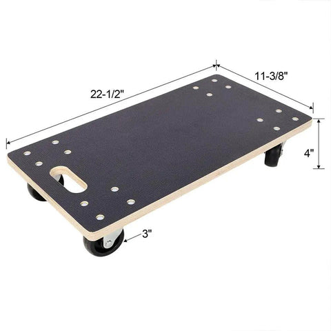 Heavy Duty Furniture Dolly 2 Pack With 1320 Lbs Capacity, Smooth Swivel Casters, sturdy plywood platform with dimensions.