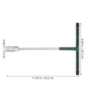 Heavy Duty T Bar Socket Wrench Set 17mm Chrome Vanadium Steel Axle Hex Spanner showing dimensions and ergonomic design.