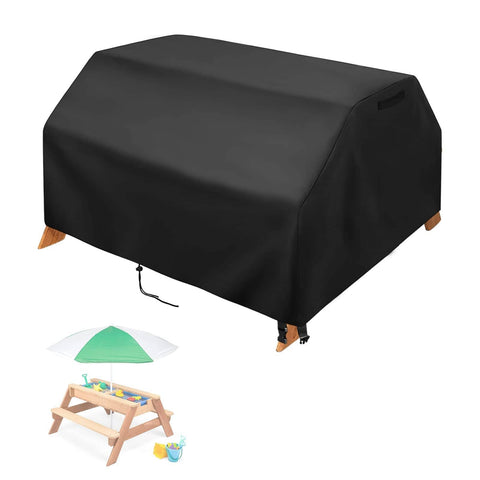 Heavy Duty Waterproof Kids Picnic Table Cover Fits 3 In 1 Wooden Sand And Water Table Sensory Table For Backyard Patio Or Lawn 39 Inch Square Keeps Sand And Water Messes In Check.