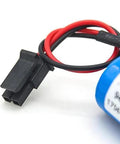 Close-up of 30 Pack Ready To Go 1800mAh 3V PLC Lithium Battery 1756-BA2 For CNC System connector and wires