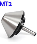 Bull Nose Live Center MT2 Morse Taper for Lathe 4.66 Inch Diameter 120mm, 75 Degree for Large Hollow Workpieces