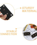 Heavy Duty L Bracket Corner Brace 6 Hole Flat Mending Plates For Wood Furniture Mounting And Cabinet Repair in use